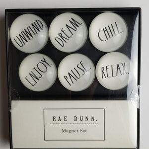 Rae Dunn Glass Dome Magnet Set DREAM UNWIND ENJOY